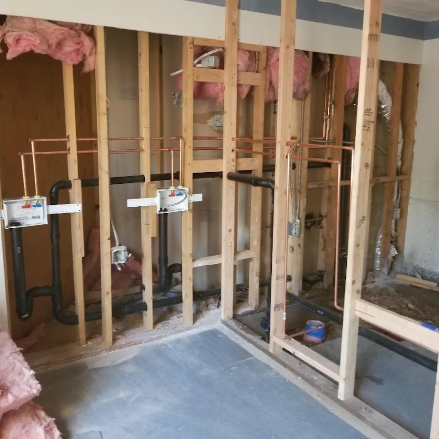 Copper pipe rough-in and plumbing installation in Carteret